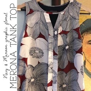 Merona Graphic Floral Tank Top
